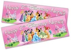 x2 Personalised Birthday Banner Princess Children Kids Party Decoration Poster 5