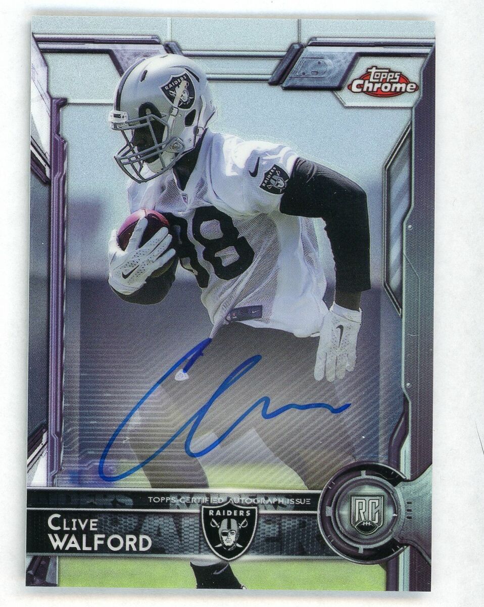 Clive Walford, Oakland Raiders, Signed, Autographed, NFL Football,, Clive Walford, Oakland Raiders, Signed, Autographed, NFL Football,,