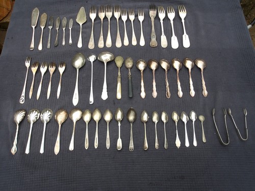 53 Teile Vintage EPNS Besteckteile ca. 1800 Gramm - Bild 12 von 24