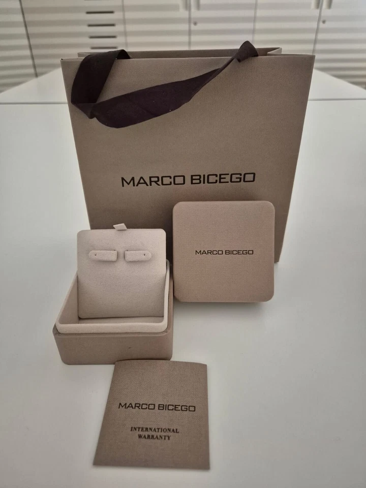 Pendientes de topacio Marco Bicego Paradise de oro 18 quilates cadena S y acento de diapositivas OB1743 Foto 3 de 3