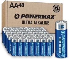 48-Count AA Batteries, Ultra Long Lasting Alkaline Battery, 10-Year Shelf life