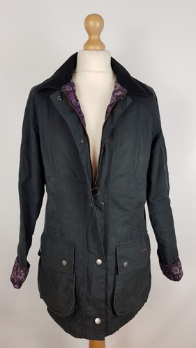 Ladies 10 Jacket Q492 Country Uk Cottage Blue Beadnell Barbour Prints Navy Wax Fwaqx5Sg