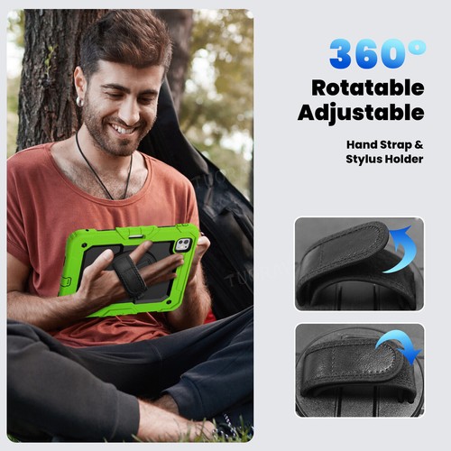 Für iPad 5/6/7/8/9/10 Gen Air 4 5 6 Pro 11 13 Hybrid Outdoor Tasche Gurt Hülle - Bild 129 von 225