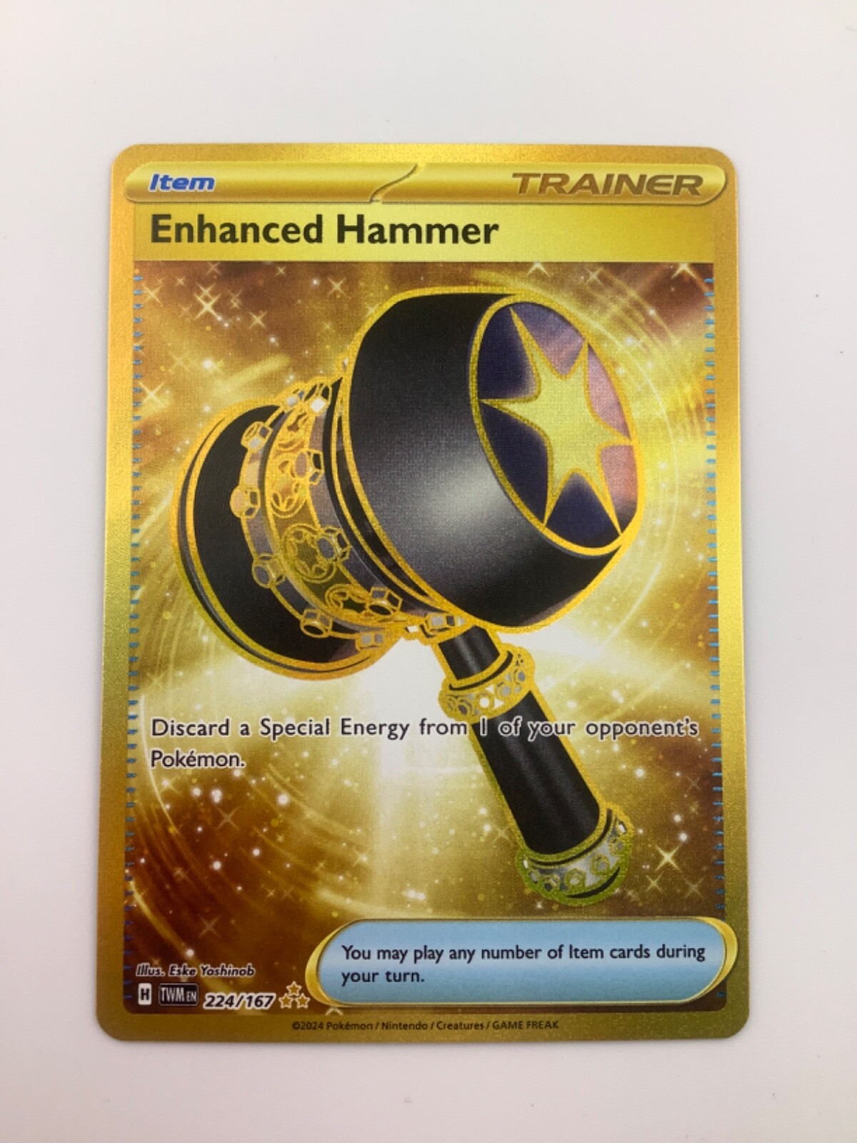 Pokemon TCG Enhanced Hammer 224/167 Twilight Masquerade Gold Hyper Rare MINT