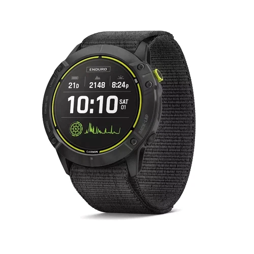 Garmin Enduro GPS Watch Carbon Gray DLC Titanium with Black UltraFit Nylon