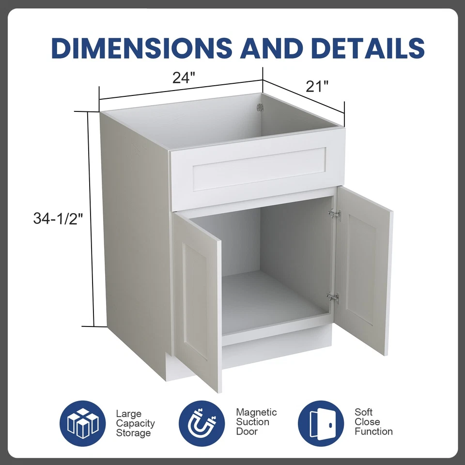 Mueble base lavabo de madera maciza estilo coctelera 2 puertas 1 cajón falso frontal Foto 4 de 4
