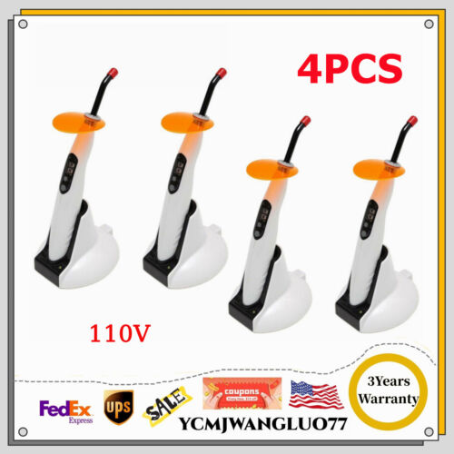 4PCS Dental Wireless Cordless LED.B Curing Light Lamp 1400mw Woodpecker style US