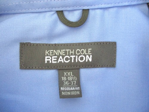 NWT Kenneth Cole Cornflower Blue Pinpoint Non-Iron Cotton BD Office Shirt 2XL - Picture 6 of 7