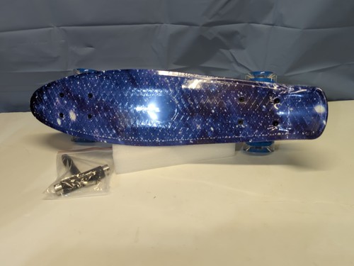Nattork 22 pollici mini cruiser skateboard completo retrò ruote illuminanti blu - Foto 7 di 7