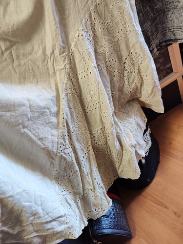A Rare Bird Boho Hippie TEA STAINED Amazing Lace Dress LARGE / X LARGE - Picture 5 of 8