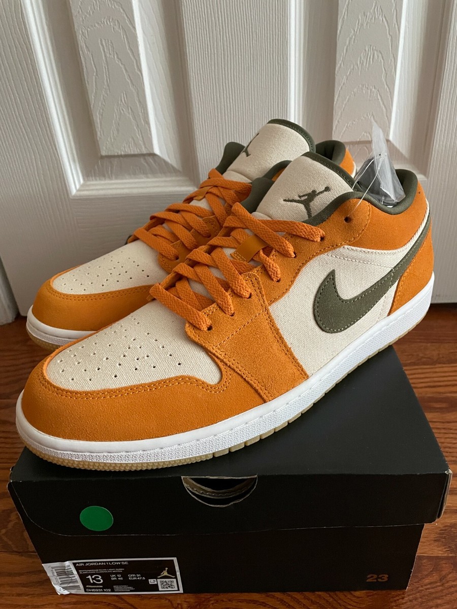 Nike Jordan 1 Low Ceramic Orange Olive 8-13 DH6931-102 Green Sail