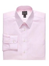 Jos. A. Bank Men's Slim Fit Traveler Dress Shirt Size 16.5 - 36 NWT Pink Striped