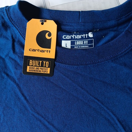CARHARTT Reel American Nolin Lake Moutardier Marina KY LOOSE FIT LOGO T-SHIRT L - 第 11/18 張圖片
