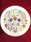 12" Marble Decorative Plate semi precious stones work inlay Home Decor