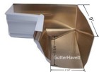 1 - Aluminum 5" - Inch Gutter Inside Box Miter Color White