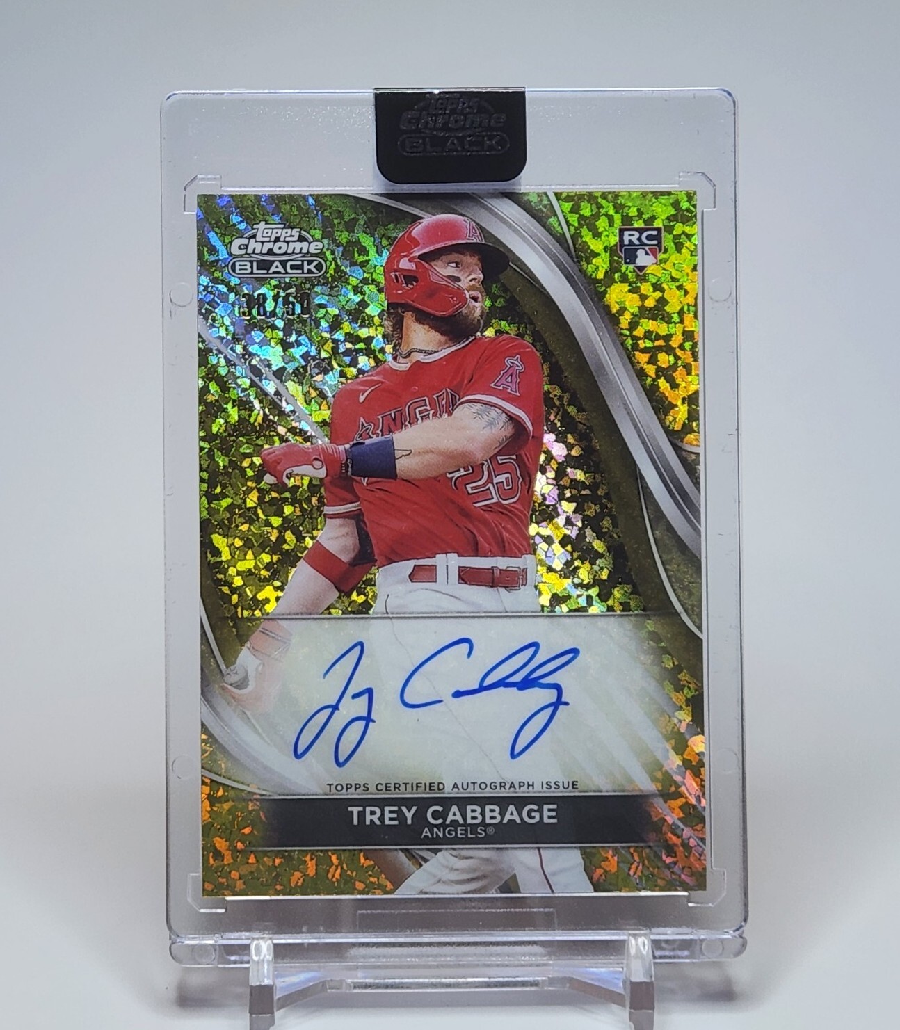 2024 Topps Chrome Black Trey Cabbage Rookie Gold Mini Diamond Auto /50
