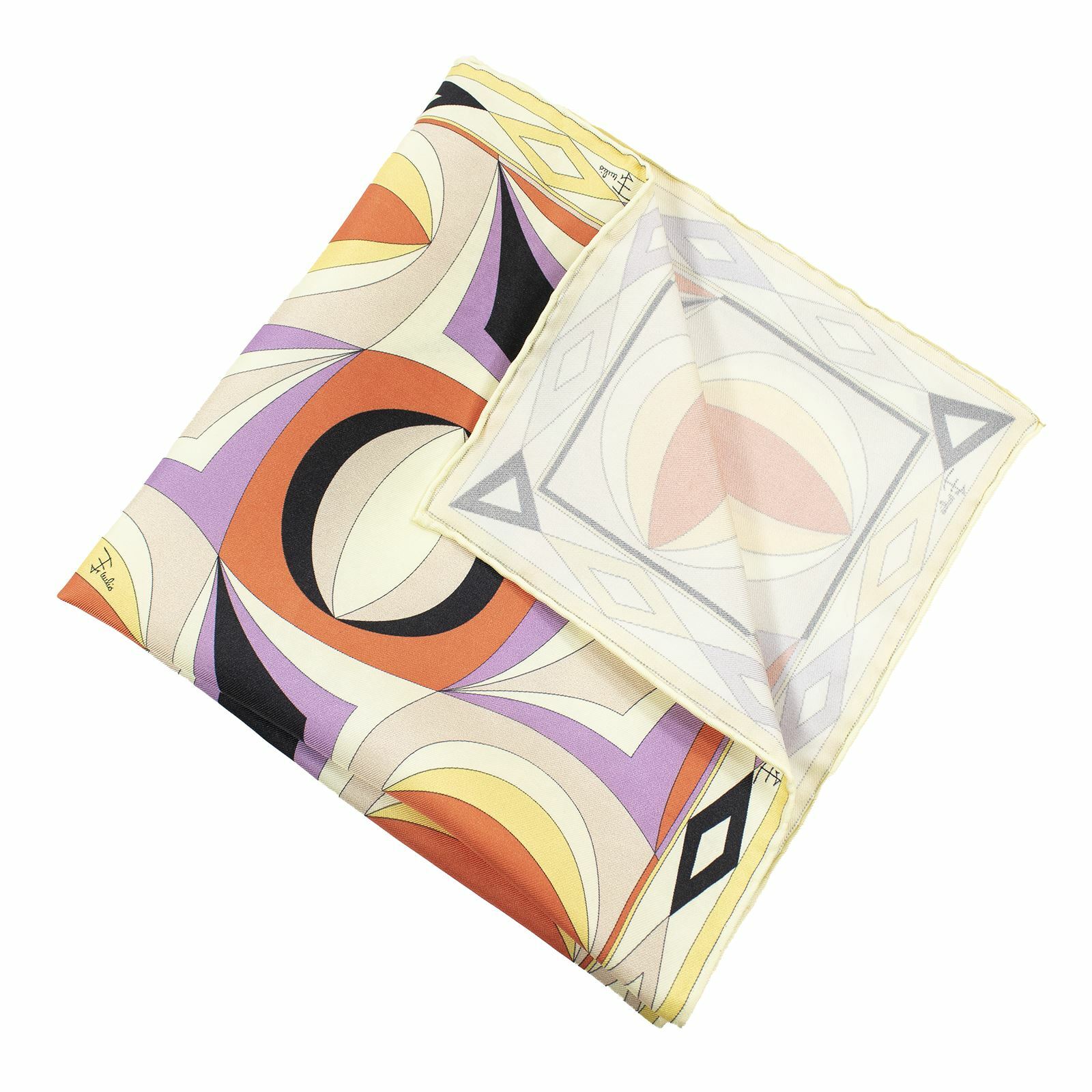 Emilio Pucci Multi Color 100% Silk Geometric Bord… - image 2