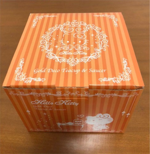 Hello Kitty Cup & Saucer Set Gold White SANRIO kawaii New Japan Prize - Picture 4 of 4