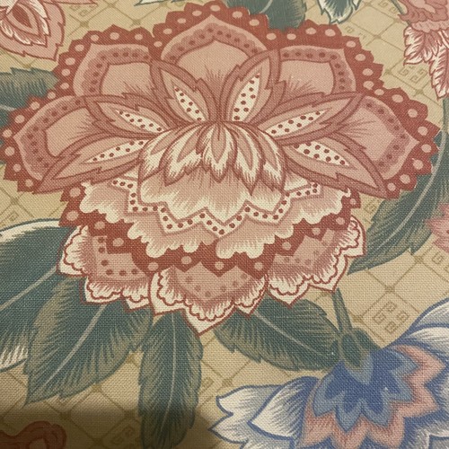 Vintage Set Of 3 Custom Made Small Square Cushions Glazed Cotton Chintz - Picture 6 of 12
