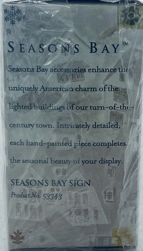 Department 56 Seasons Bay Sign for the Town #53343 Factory Sealed Summer Village - Picture 10 of 13