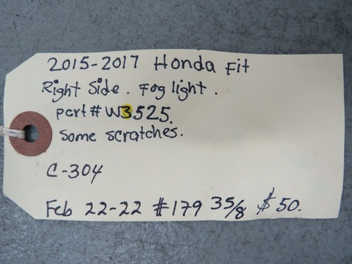 2015 2016 2017 HONDA FIT RIGHT SIDE FOG LIGHT - Picture 7 of 7