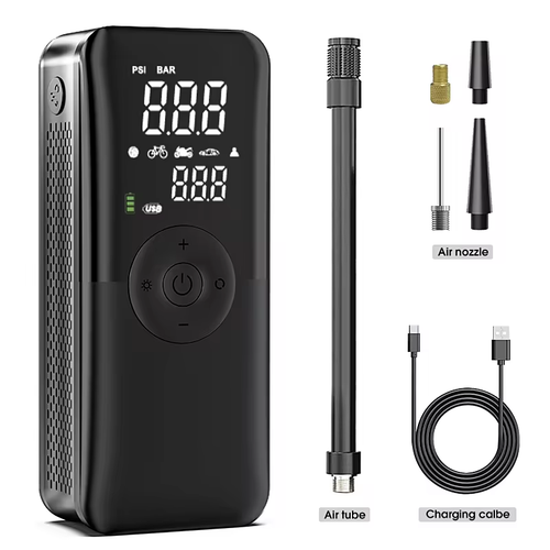 Black Power Bank Battery Charger Air Compressor Tire Portable Rechargeable Light - Picture 11 of 13
