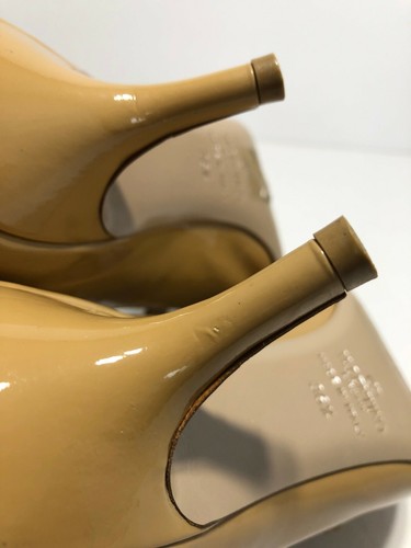 VALENTINO NUDE PATENT BOW OPEN TOE PUMPS, 36.5, $695 - Picture 8 of 9