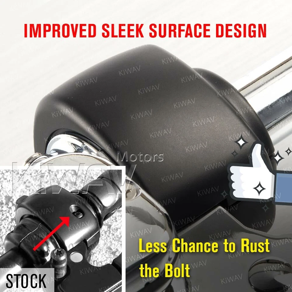 KiWAV black switch housing kit fits Harley '07-'17 VRSC V-Rod, '07-'11 Dyna ε - Imagem 3 de 4