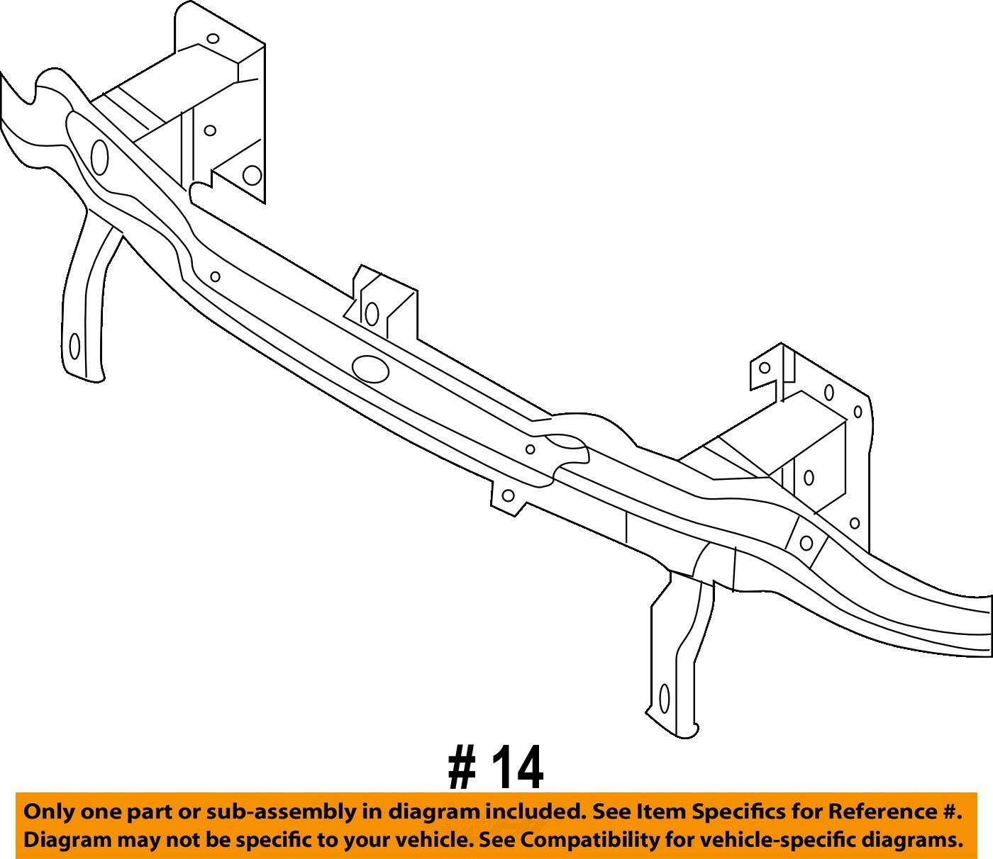 VW VOLKSWAGEN OEM Front Bumper GrilleImpact Reinforcement Bar Rebar 5NN807109L eBay