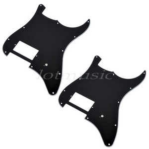 2-Single-Humbucker-Pickguard-Black-for-Electric-Guitar-Fender-Strat-Stratocaster