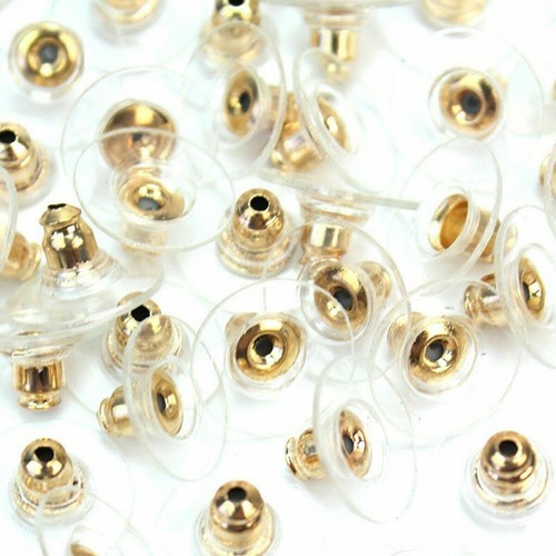 50X Femme Fille Fermoirs Boucle D'oreille Puces Arrière En Métal Bijoux - Picture 9 of 9