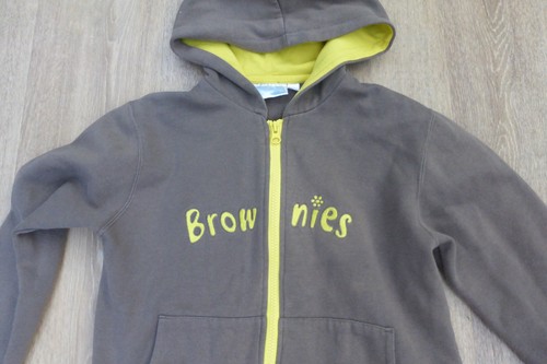 OFICIAL GIRLGUIDES BROWNIE UNIFORME CREMALLERA SUDADERA CON CAPUCHA TALLA 32" - Imagen 2 de 4