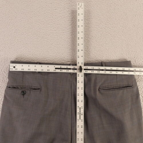 VTG Prince of Wales Check Suit XL Gray Blue Glen Plaid 100% Wool 46L 38x32 - Picture 19 of 22