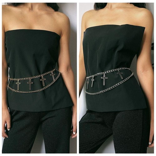 Style No Piercing Alloy Multi-layered Body Chain Waist Chain Tassels Belt - Picture 12 of 19