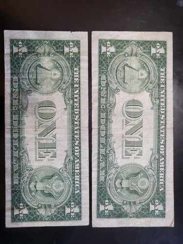 2 1935 E One Dollar Silver Certificate Blue Error Notes Rare Read Description - Picture 5 of 5