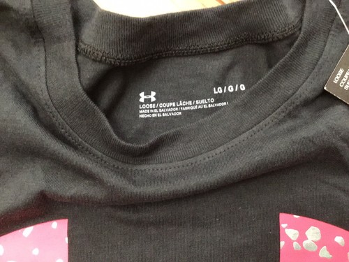 New Under Armour Women's Tank Top Workout Stretch Knit Black Pink Large (D29) - Picture 4 of 7