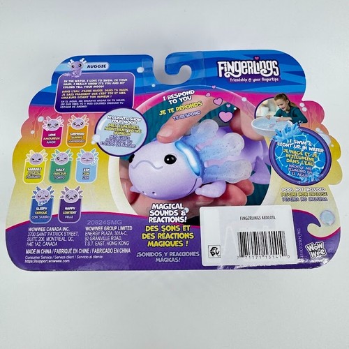Fingerlings Bebé Axolotl Interactivo Robótico Mascota, Auggie Púrpura NUEVO/SELLADO - Imagen 6 de 9