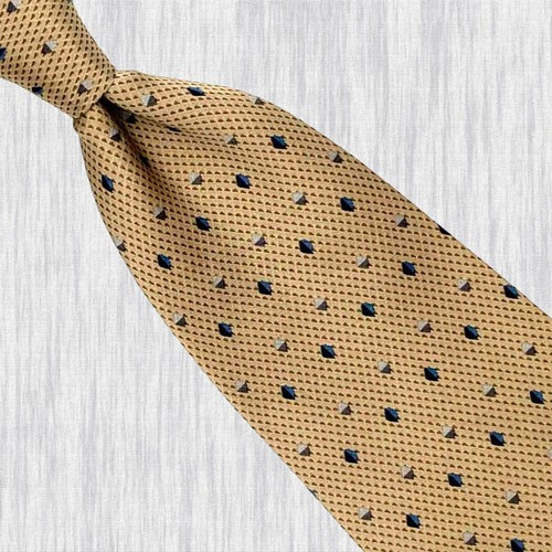 Nautica Brown Tie - 2 Tone Black Brown Miro Diamonds Pattern 100% Silk necktie - Picture 7 of 12