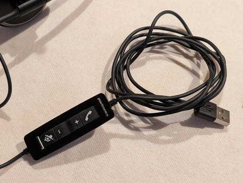 Plantronics USB Headset Zoom Call Microphone On Ear Headphones Blackwire C520-M - Afbeelding 2 van 8