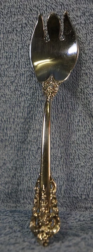 Wallace Grand Baroque Sterling Ice Cream Fork  5 1/2"