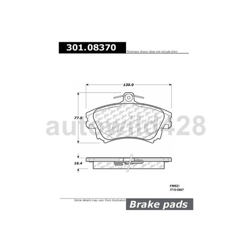 Centric Brake Rotors & Pads Front For 04-07 2008 2009 2010 2011 2012 Volvo S40 3 - Picture 3 of 11
