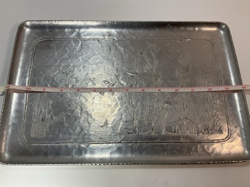 Vintage Everlast Metal Hand Forged Hammered  Serving Tray 14” X 9 - Picture 7 of 8