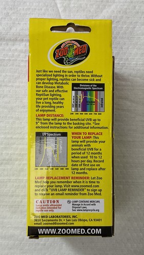 Zoo Med 13W Reptisun Mini Compact Fluorescent 10.0 UVB - Brand New - Picture 2 of 4