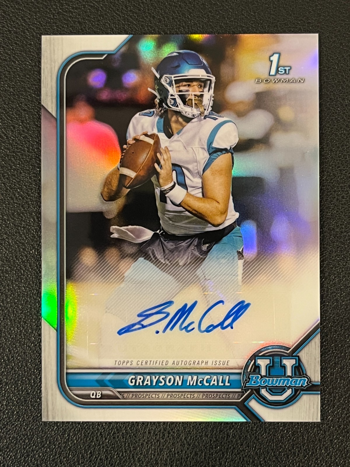 Grayson McCall 2021-22 Bowman University 1st Chrome Auto BCPA-GMC