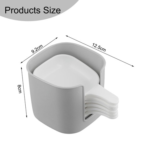 White Dishes with Handles and Storage Rack Perfect for Dipping Set of 6 - Picture 6 of 23