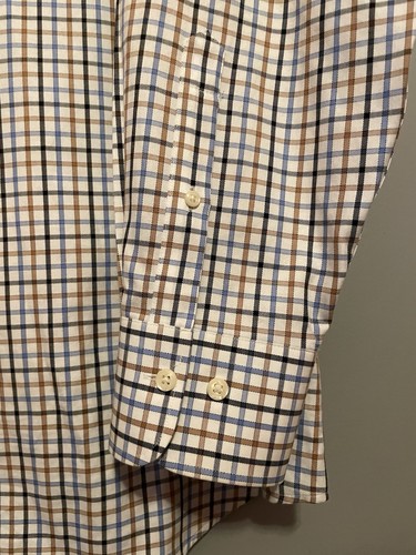 Peter Millar Nanoluxe Men’s Size 2XL Plaid Button Down Dress Shirt (B375) - Picture 4 of 6