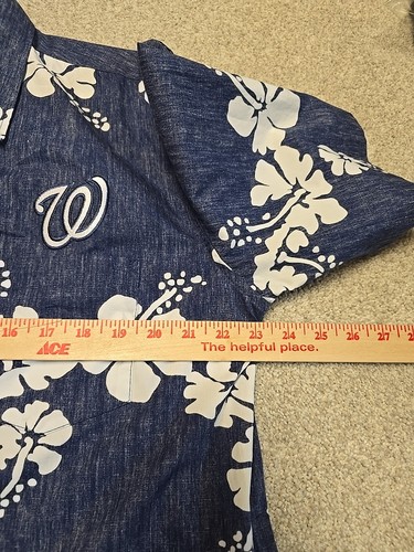Reyn Spooner Washington Nationals Shirt Extra Large Aloha Hawaiian Floral Mens - Picture 7 of 7