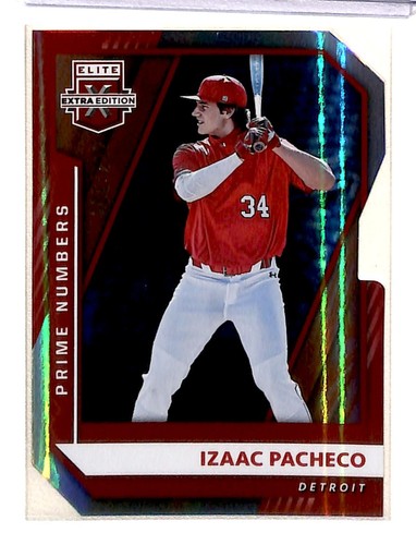2021 Panini Elite Extra Edition Izaac Pacheco RC 081/222 Detroit Tigers #39 - Picture 1 of 2