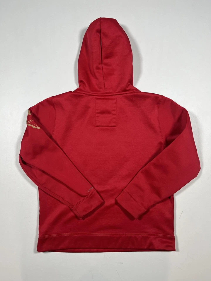 Sudadera con Capucha Under Armour Juvenil Mediana Roja ColdGear Iron Man Marvel UA Storm Gráfico Foto 2 de 4