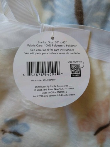 Cudlie Baby Blanket Butterfly Butterflies Girls Infant NEW NIP NWT - Imagen 3 de 3